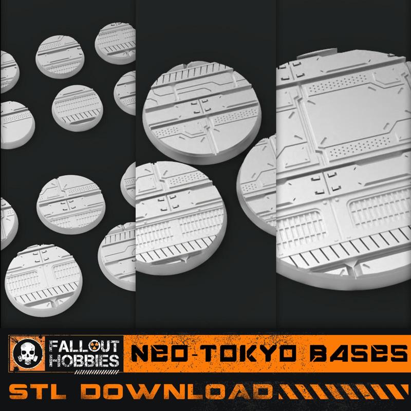 Neo-Tokyo 28mm Wargame Bases