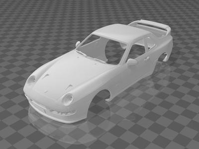 Porsche 968 Turbo S 1993 Shell Body – Divided Parts for Easy Printing