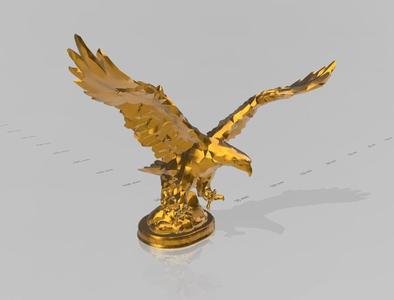 eagle on hunting (low poly)