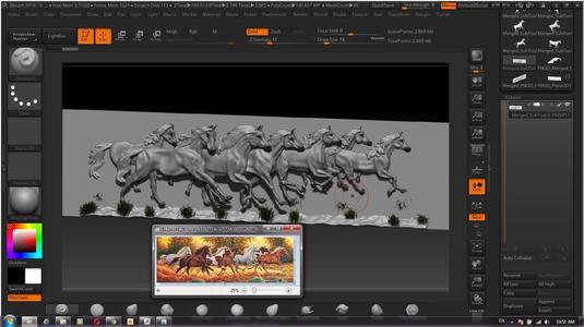running horse panel