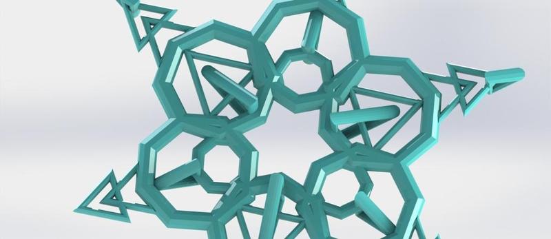 Snowflake for BlocksCAD® Snowflake Challenge #BlocksCADSnowflake #3