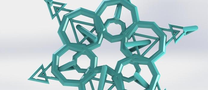 Snowflake for BlocksCAD® Snowflake Challenge #BlocksCADSnowflake #3