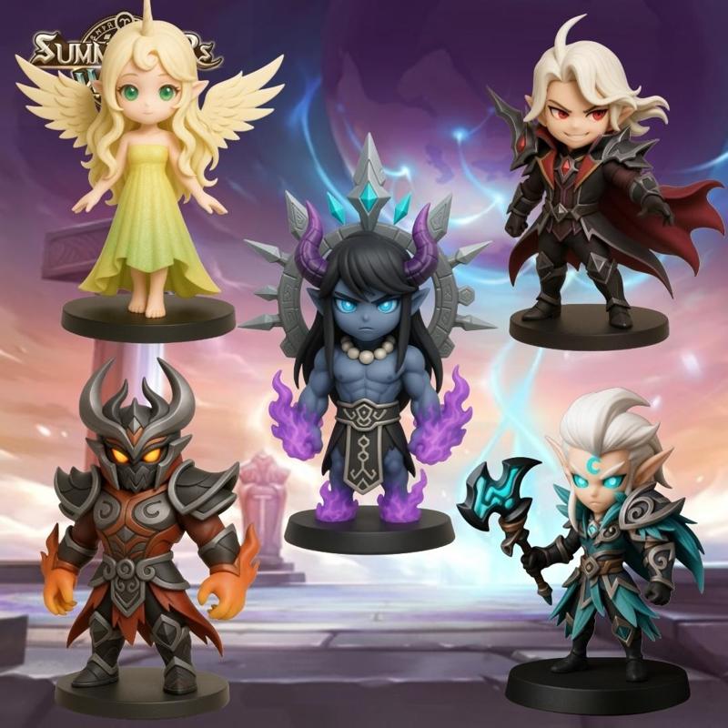 Summoners War - 5★ Monsters Pack: Ifrit, Slayer, Unicorn (Human Form), Vampire Lord & Druid - Collectible Figure STLs