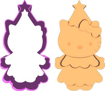 Hello Kitty Christmas Tree Cookie Cutter