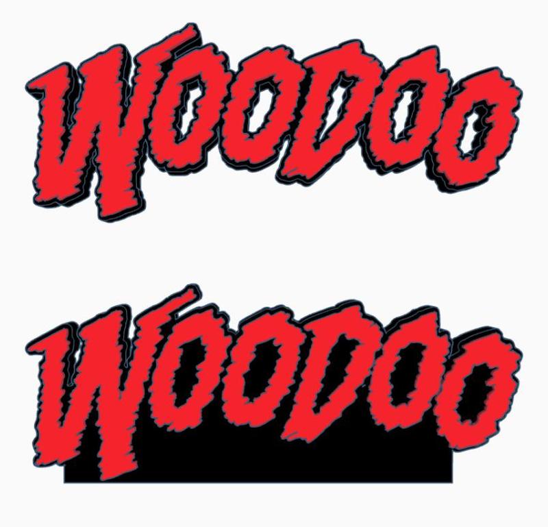 2x WOODOO Logo Display by MANIACMANCAVE3D