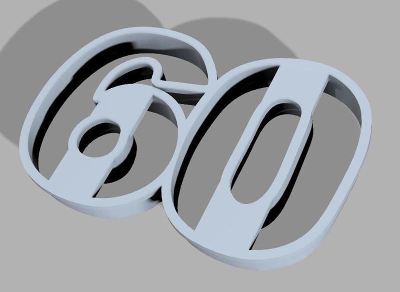 60th birthday Cookie Cutter