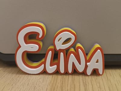 Disney Name Sign Elina Kid Room Wall Decor Tag 