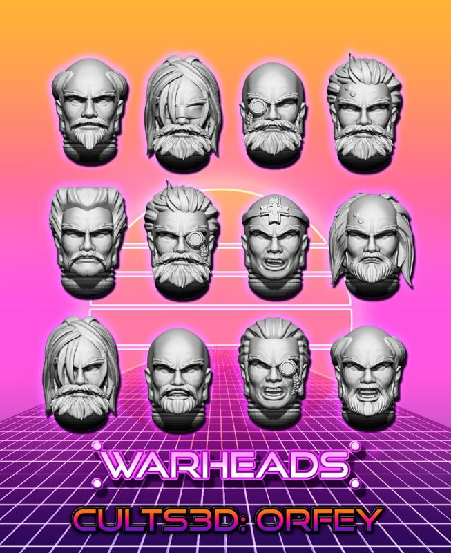 Fanatical Crusaders Heads! Deus vult! (35 heads)