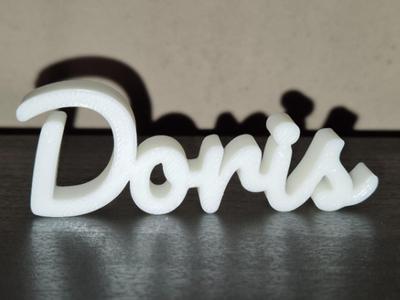 Doris Name Sign Display Decor