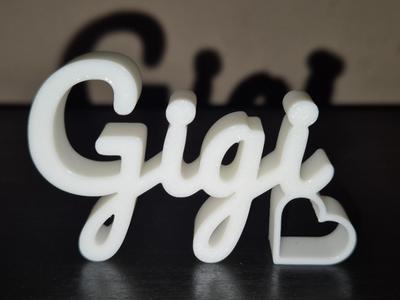 Gigi Name Sign Display Decor