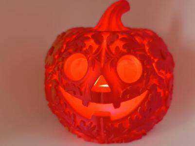 Magic Pumpkin with Halloween Grin Puck Light