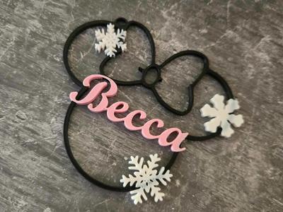 Name Disney Christmas Ornament Bauble