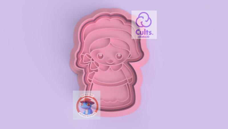 Pilgrim Girl cookie cutter (Pilgrim Girl cookie cutter)