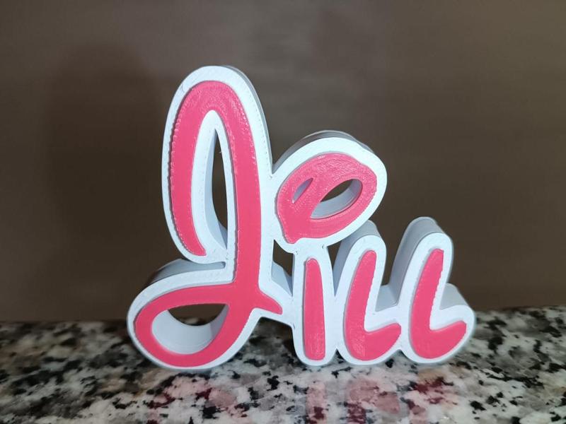 Disney Name Sign Jill Kid Room Wall Decor 3DART