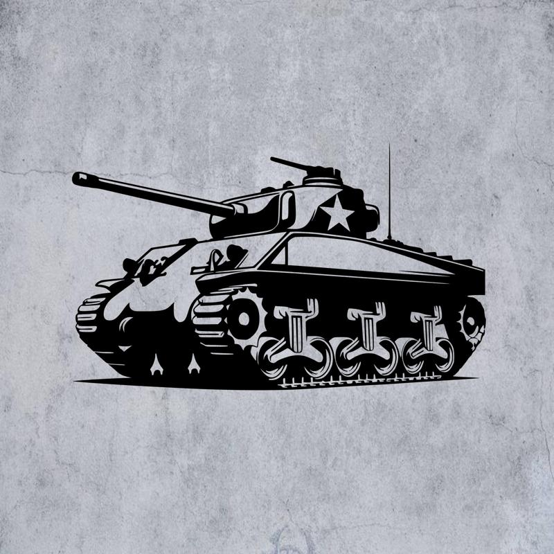 M4 SHERMAN WW2 TANK | 2D WALL ART