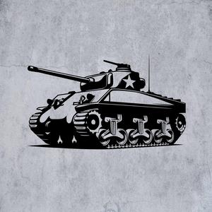 M4 SHERMAN WW2 TANK | 2D WALL ART