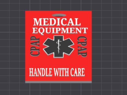 Travel Bag Tag Medical Equipment