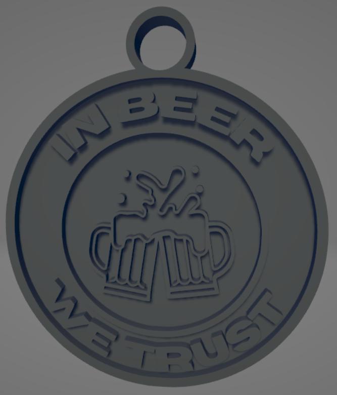 "In beer we trust" Keychain