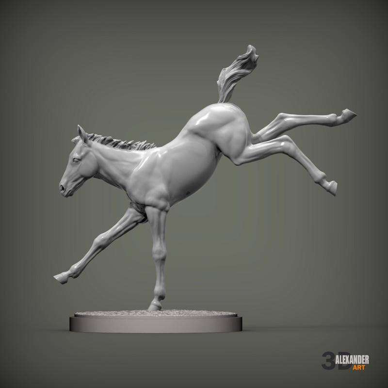Foal Kicks Sculpture