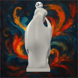 Abstract Marble Lovers Embracing Kiss – SoliDRawinGs SG640