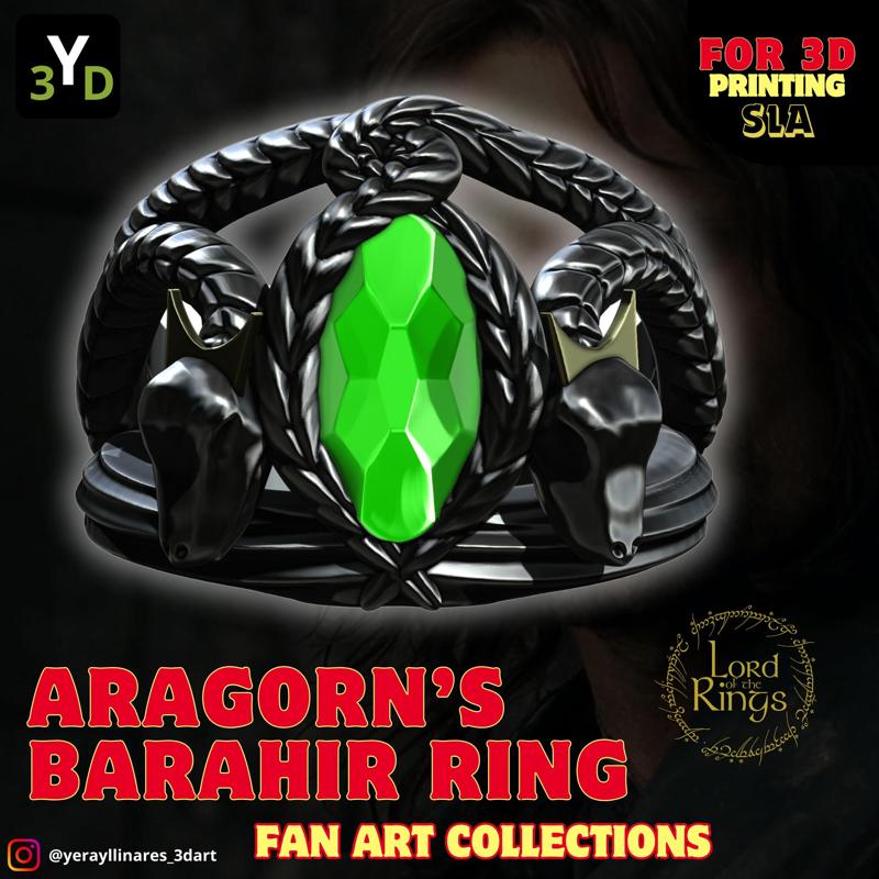 Replica of Aragorn's Ring of Barahir - An Epic Jewel for SLA Printing