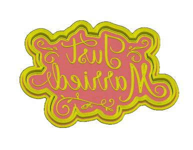 just married cutter and stamp