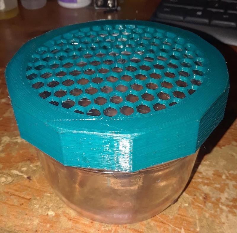 Wide Mouth Mason Jar Lid Grid Remix