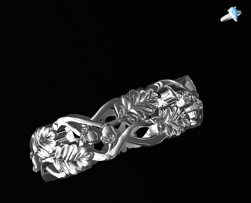 Hazelnut Leaves Rings - WOMAN