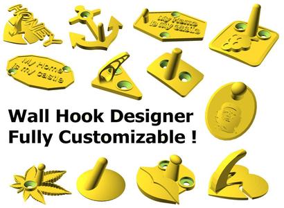 Wall hooks fully customizable