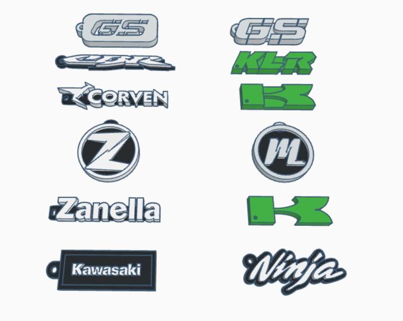 Kit 12 llaveros motos