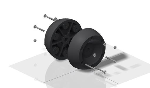 Replacement wheel for Bosch Indego lawn mover
