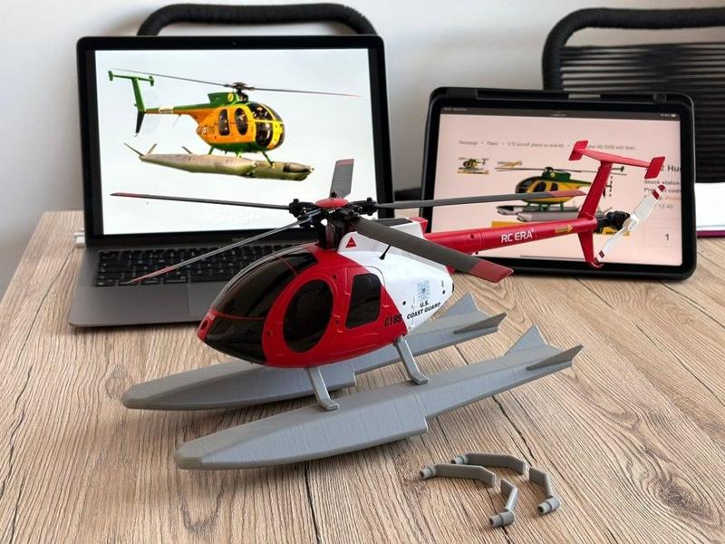 Floats for the MD500 Hughes RC Helicopter - RC ERA C189