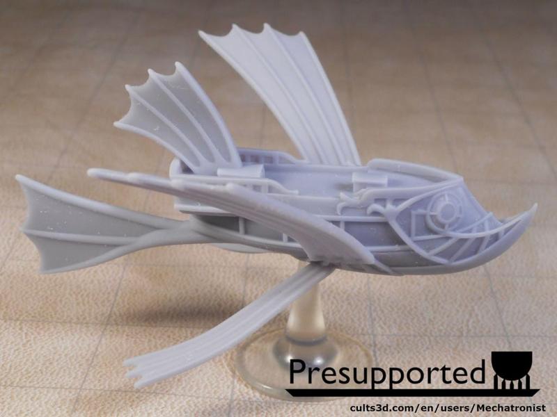 Tradesman Fish Ship Spelljammer Miniature from DnD