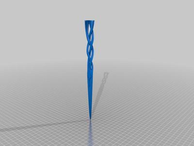 Knife With Twisted Handle