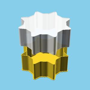 Disc with border variation (8 Points), nestable box (v1)