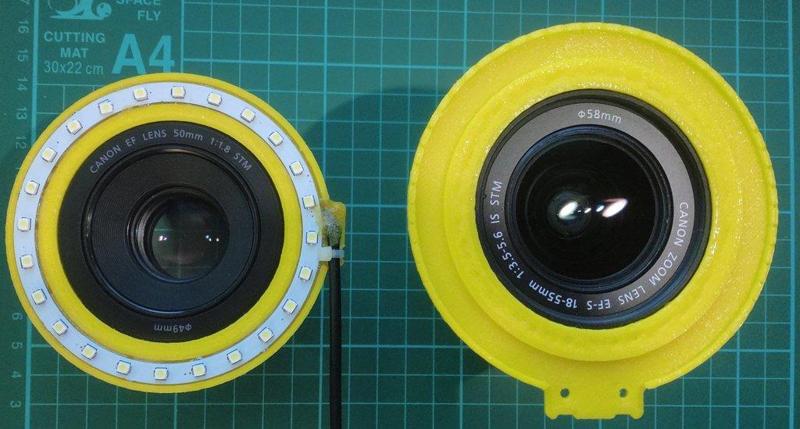 LED ring 90mm adapter to Canon lens