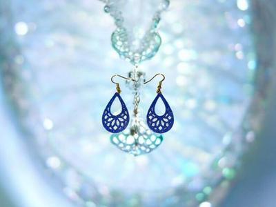 Mandala in a drop earrings