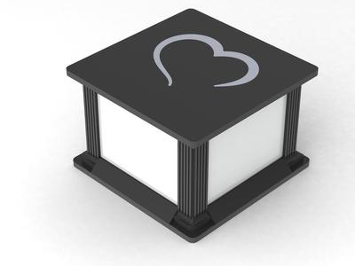 150x100x3mm BIG Customizable Lithophane Lamp 