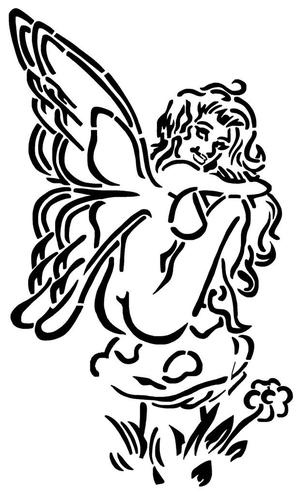 Fairy stencil 4