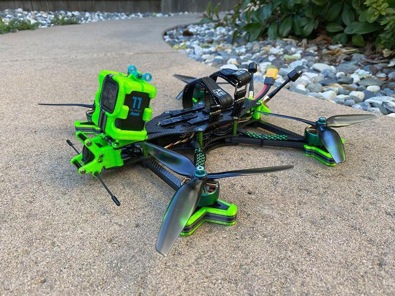 AOS 7 DJI O3 GoPro 9, 10, 11, &amp; mini,  Antenna, Immortal t, Matek M8Q GPS, and Arm Guard