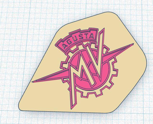 Agusta logo for motorcycle keys