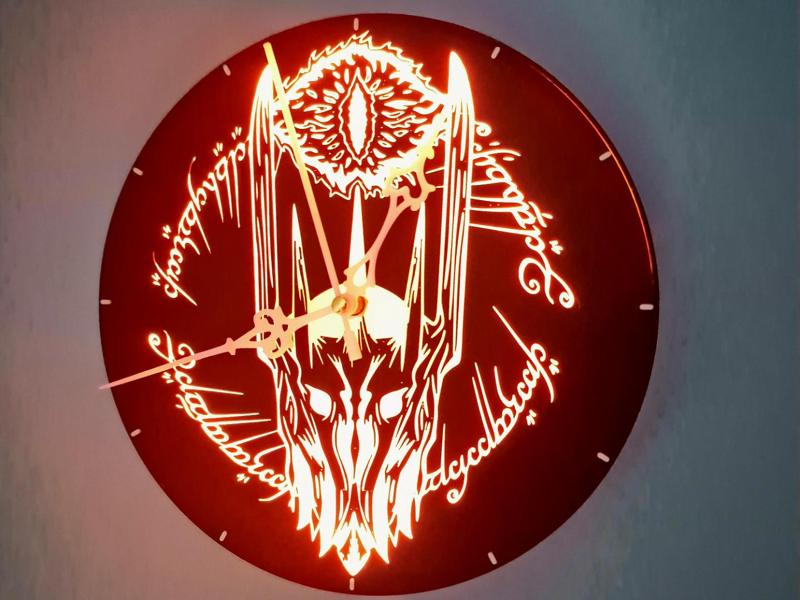 Sauron The Lord of the Rings Clock RGB LED
