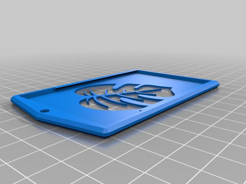 ID card holder botanical leaf