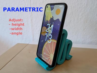 Parametric Wavy Phone Stand