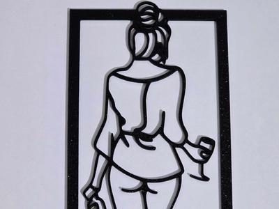 Minimalist Female Body Wall Art Frame