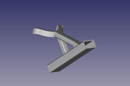Flag stand with square handle and round fence