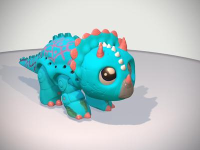 Cute Articulating Baby Dinosaur