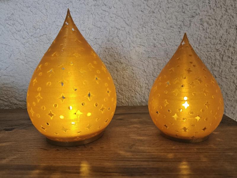 Christmas Tea light Set Tear shape