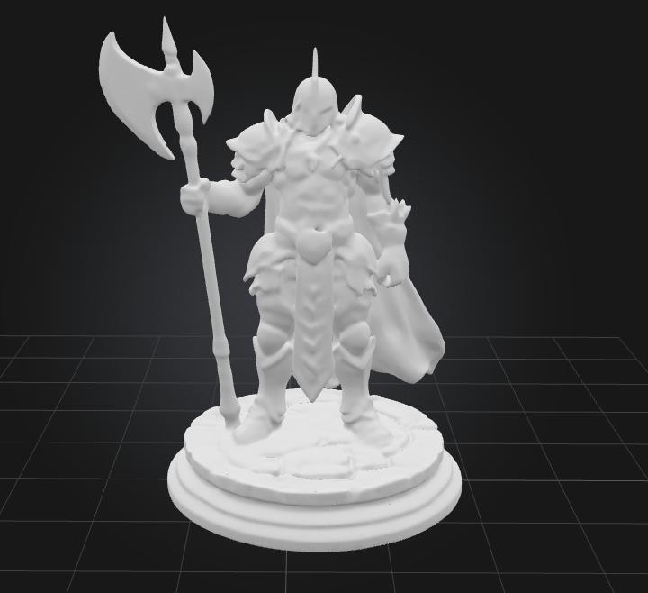 A video game character holding a axe