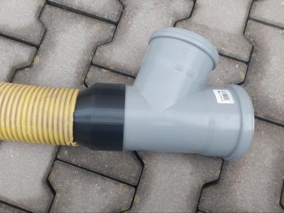 HT/KG adapter DN110 to drainage pipe (parametric)